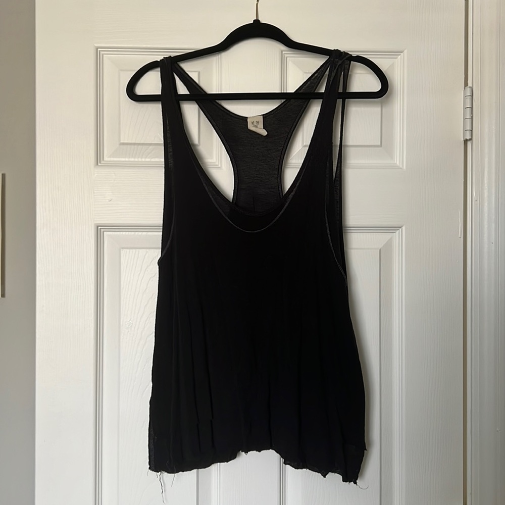 Black free people layered tank
